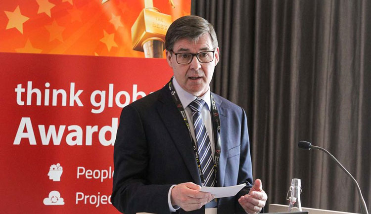 Declan Brennan at Think Global Awards in 2019